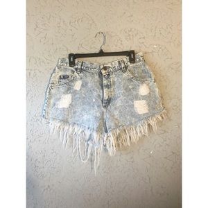 Urban Renewal High Waist Denim Shorts